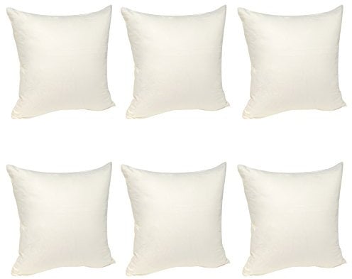 WOLTU® 6X Kissenbezug Kissenhülle 100% Baumwolle mit Reissverschluss, 6er Set Sofakissen Dekokissen Kopfkissen Hülle Bezüge Bezug, 30x30 cm, Crème