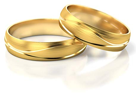 JC Gold Trauringe - Gelbgold Eheringe inklusive Gravur im Paarpreis PL282 (14 Karat (585) Gelbgold)