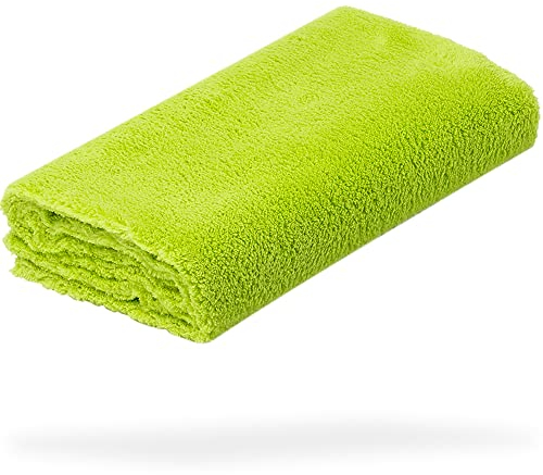 detailmate Poliertuch Ultra weich | Premium Autopflege Zubehör - außen & innen | Lack Politur & Pflege, Innenraum, Felgen | Microfasertuch grün 40x40cm, 550 GSM - randlos & fusselfrei, Keine Kratzer
