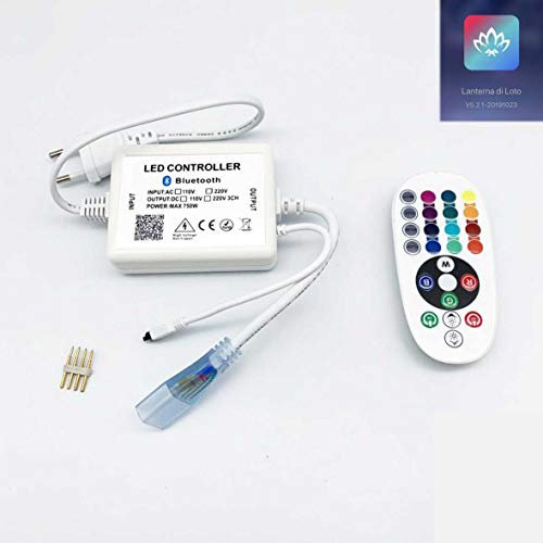 LineteckLED- T15-RGB-220V- Controller Centralina RGB Bluetooth/Telecomando per Strisce Led 220V