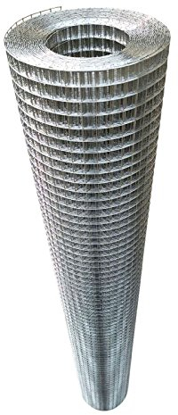 Volierendraht Edelstahl V2A 9x9 mm 100 cm Verzinkt Maschendraht (25m, 0,80mm dick)