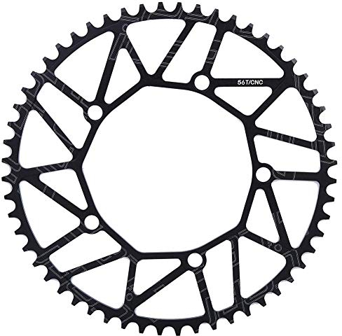 Fahrradkettenblatt, Outdoor Positive und Negative Zähne im Freien 130BCD Kurbel Single Disc Bike Single Speed Kettenblatt 50 52 54 56 58T(56T)