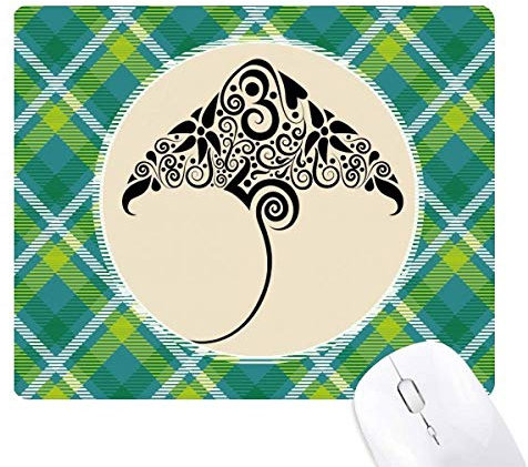 Tapis de souris motif patin noir et blanc avec grille en treillis