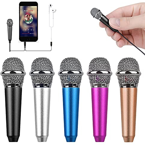 Uniwit Mini Portable Vocal/Instrument Microphone for Mobile Phone Laptop Notebook Apple iPhone Sumsung Android with Holder Clip (Black)