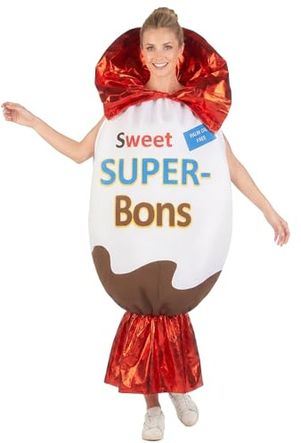DEGUISE TOI - Déguisement confiserie superbon adulte - Combinaison - Taille Unique - Multicolore - Déguisements adultes - - Laver à la main - Carnaval