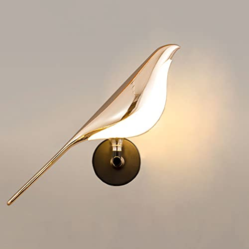 12W LED Wandleuchte Tiere Vogel Wandlampe Modern Design Vogellampe 3000K Warmweiß Bettlampe Metall Acryl Wandbeleuchtung Drehbar Nordic Bird Nachtlicht Lampe Wand für Schlafzimmer Wohn Flur Hotel