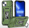 JSENMlN Custodia iPhone 13,Antiurto Cover Scorrevole Protezione Fotocamera Custodia per iPhone 13 (Verde)