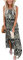 AUSELILY Sommerkleid Maxi Damen Ärmellos Strandkleid Langes Maxi Kleider mit Taschen Boho Floral Schwarz 2XL