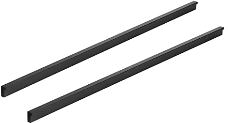 Küchengriff Schwarze Möbelgriffe Aluminiumlegierung Küchenschrankgriff Massives Schrankknöpfe Schubladengriffe L-Form Schranktürgriffe, 2 Stück (Length 450mm)