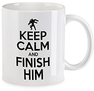 Urban Backwoods Keep Calm And Finish Him Tasse Mit Spruch Kaffeetasse