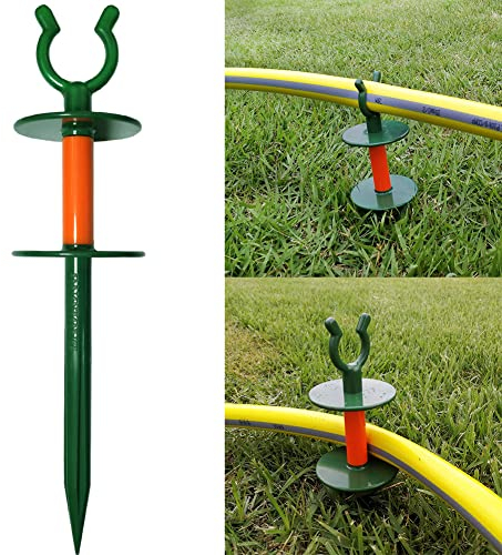BAOLONG Gartenschlauchführungspfahl, 26,4 cm, robuste Schlauchstütze, Tropfschlauchhalter, Rasen, Blumenbeet, Set mit 8 Stück, für Garten/Rasen/Hof (passend für 1,9 cm Schläuche)