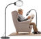 NZQXJXZ 2-in-1 Lupe mit Licht und Ständer, 5X & 10X Vergrößerungslampe mit 36 Einstellbaren Helligkeits-LEDs, Flexible Schwanenhals Boden Stehend Lupenlampe für Enge Arbeit, Handwerk, Lesen