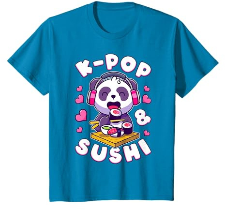 Panda, K-Pop et Sushi, Musique coréenne, Mignon et enjoué T-Shirt