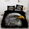 ROUSKI Bettwäsche Adler 135x200 cm 2teilig 100% Leicht Mikrofaser Kinderbettwäsche Tier Adler Bettbezug mit Reißverschluss 3D Motiv Zimmer Dekor Bettwäsche-Sets mit Kissenbezüge 80x80