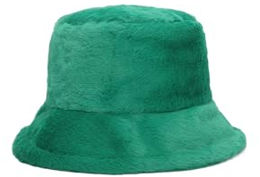 QUEEN HELENA Cappello Invernale Cloche con Visiera con Pelo Morbido alla Pescatora Donna CP302 (IT, Testo, Taglia Unica, Verde)