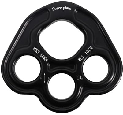 MagiDeal Outdoor 4 Holes Paw Rigging Plate Rope Access Climbing Anchor Sturdy Work Outdoor Activities Climbing Equipment, Black