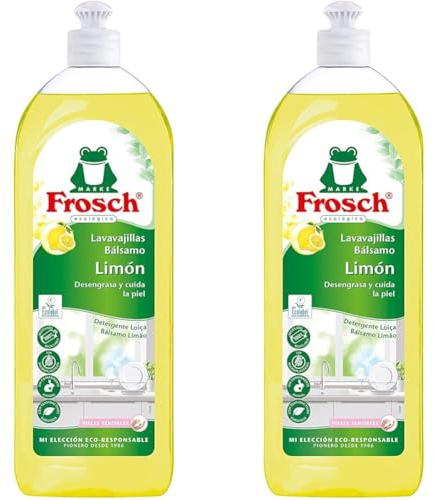 Frosch Lavavajillas Limón, 750 Mililitros (Paquete de 2)