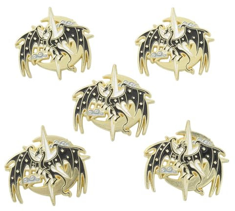 UR URLIFEHALL Lot de 10 broches en émail motif dragon - Pour sacs à dos, vêtements, chapeaux, décorations, Métal
