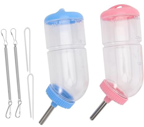 Beavorty 4pcs Pet Water Bottle Leakproof Drinking Fountain for Pets Random Color