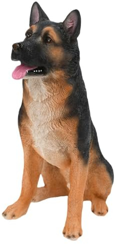 POCHY Hund Statue, Simulation Deutscher Schäferhund Ornamentale Basteleien Wohnzimmer Garten Lawn Yard Dekoration