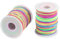 2 Pcs Elastic Cord, Beading Cords Threads, Rainbow Color Stretch String Cord, Fabric Crafting String for Bracelet, Jewelry, Necklace, Craft Making, Braided Hair Tie