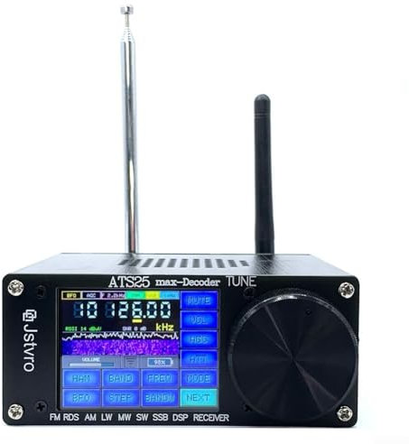 Radio Receiver Kit, ATS-25Max Decoder SI4732 Full Radio DSP/FM/LW/MW/SW/SSB Receiver with 2.4 Inch Touch Screen