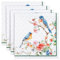 Arquiel Servietten Blumen Vogel 4er-Set, Stoffservietten 100% Baumwolle Weiches Hochwertige Wiederverwendbare Esstisch Servietten Perfekt für Hochzeiten Küche Haushalt Party(45×45cm)