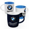 Nostalgic-Art Retro Kaffee-Becher (3er-Set), 330 ml, BMW Logo Set 3 – Geschenk-Idee für BMW Accessoires Fans, Original Lizenzprodukt (OLP), Keramik-Tasse, Vintage Design