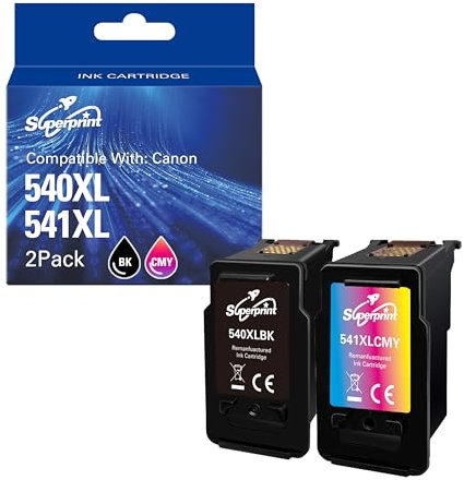 Superprint PG 540 XL CL 541 XL Patronen Multipack Ersatz für Canon PG-540 CL-541 540 541 Druckerpatronen für PIXMA TS5150 TS5151 MG3150 MG3650 MG3650s MG4150 MG4250 MX375 MX395 MX400 MX500