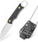 LOTHAR BEAVER Neck Knife Messer, 14C28N Stahl Fulltang Kleines Feststehendes Messer mit G10 Griff, Outdoor Mini-Messer mit Kydex Scheide und Gürtelclip