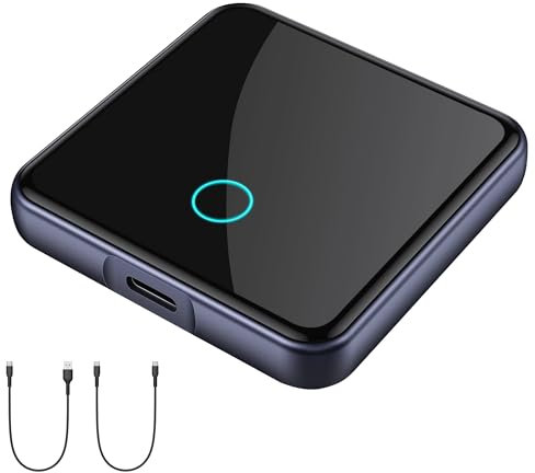 CarPlay Wireless Adapter, RAMPOW Apple CarPlay Wireless Adapter for iPhone and Android, Upgrade from Wired CarPlay to Wireless, Wireless CarPlay Adapter, with 2 USB C Cables 40 cm