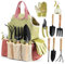 9 PCS Garten Handwerkzeuge Kit Edelstahl Garten Werkzeug Kit mit Handtasche, Heavy Duty Outdoor Handwerkzeuge,Geschenke für Frauen Männer (pink)