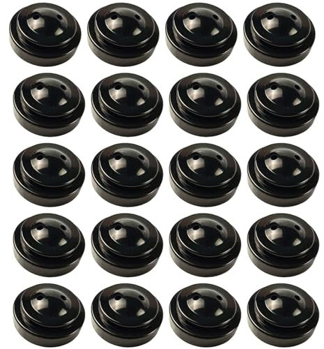 20 Pcs Black Desk Flag Holders, 2 Holes Plastic Mini Flag Holder Round Base Miniature Flag Stands for Home Office Conference Desktop Display Decor