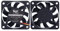 BCZAMD K1 Max 3D Drucker Zubehör 2Pcs Original Mainboard 6015 Fan Replacement: Hochgeschwindigkeits-Hydrauliklager Kühlung Wärmeableitung Raditor für Crealty K1 Controller