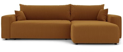 GREKPOL Sofa mit Schlaffunktion 278x145 Sofa 3 Sitzer XL - Ecksofa mit Schlaffunktion und Bettkasten - Schlafsofa mit Bettkasten - Wohnzimmer Couch