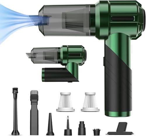 Anosuwa Aspirador de Mano, 20000Pa Aspiradora Potente para Coche, Recargable por USB, Inalámbrica y Portátil, 4 en 1 Mini Aspiradora con Filtro HEPA para Coche, Hogar, Oficina