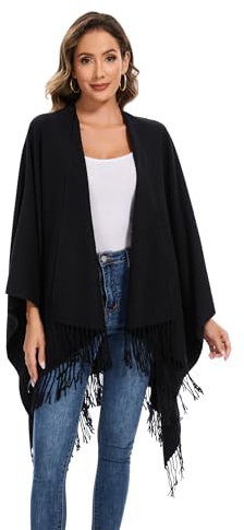 Poncho Damen, Pashmina Schal und Stola | Eleganter Strickponcho für Büro, Reisen, elegante Anlässe und als Geschenk für Damen