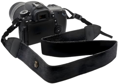 laeeyin Kameragurt, kamera gurt Reine Baumwolle und Leder gewebte verstellbare Schulter-Nacken-Gurt Camera Strap für DSLR-Kameras, Fotografen (Grau)