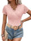 GORGLITTER Body en dentelle pour femme - Élégant - Avec col en V, Rose, XL