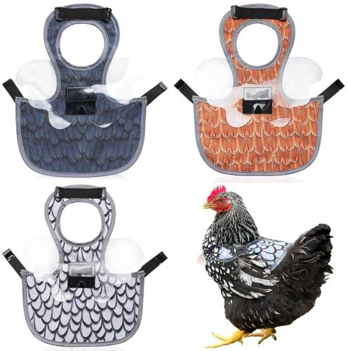 Hühner-Sattel mit Flügelschutz – Hühnerschürzen & Westenjacke für Hühner, Hühner-Sättel für Hühner mit verstellbaren Trägern