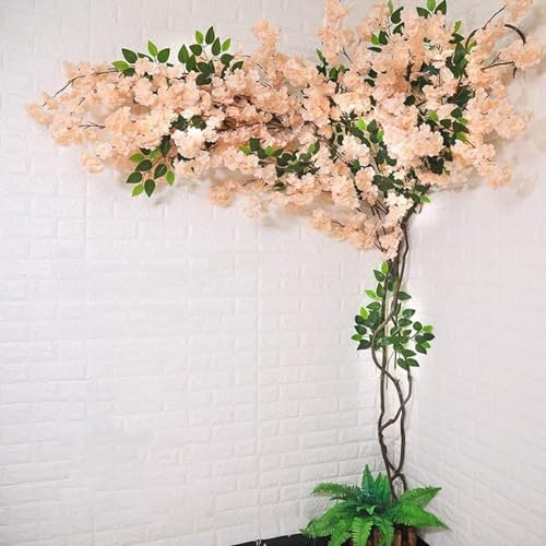 Cerisier artificiel – Grande plante de cerisier japonais pour décoration d'intérieur de salon, mur, plafond – Fleurs artificielles parfaites