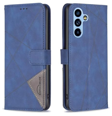 Handyhülle für Samsung A17 Hülle [Premium PU Leder] [Kartenfach] [Magnetverschluss] RFID Schutzhülle Klapphülle Handytasche Lederhülle Tasche Etui Kompatibel für Samsung Galaxy A17 5G/4G - Blau