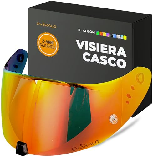 Everalo Helmvisier für Scorpion Exo 520 Air - 1400 Air - R1 Air - 391 | KDF16-1 Passend auch für Varianten Carbon, Evo, Evo II, Smart, Kompatibel mit Original Antifog-Folie