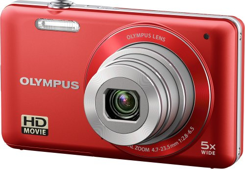 Olympus VG-120 14MP Digital Camera with 5x Wide-Angle Optical Zoom, Large 3.0-inch LCD, 720p HD Video Recording, and Magic Art Filters - Vintage Ultra-Compact Point and Shoot (Renewed)