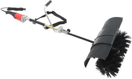 2-in-1 Schneefräse Elektrisch mit Gebläse, Tragbarer Motorbesen 55cm Bürstenbreite, Schneefräse Laubbläser für Die Reinigung Von Rasen Laub Kunstrasen Gras