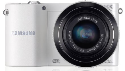 Samsung NX1000 Digital Compact System Camera - White (20.3MP, 20-50mm Lens Kit) 3.0 inch LCD