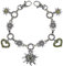 Charivari Kette mit Edelweiß und Swarovski Strass - Olivgrün