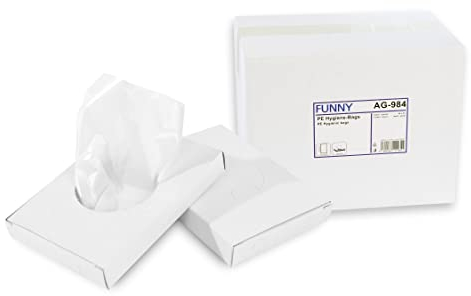 Funny AG-984 Sacchetti per Assorbenti Igienici, Bianco, 48 Scatole da 25 Pezzi