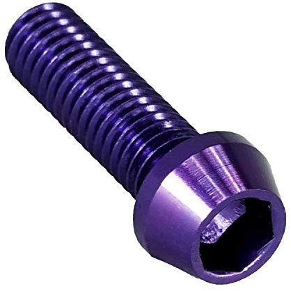 F26 Aluminium Schraube M5x16, konisch, 7075 T6, DIN 912, Lila