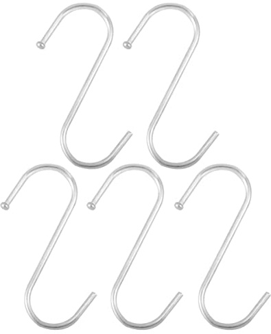 Dekton 5PC S Hook Set | Versatile Hooks for Home, Kitchen, Garage, Shed & Workshop | No Screws or Nails Needed | Easy to Hang on Doors, Shelves & More | Convenient and Flexible Storage Solution